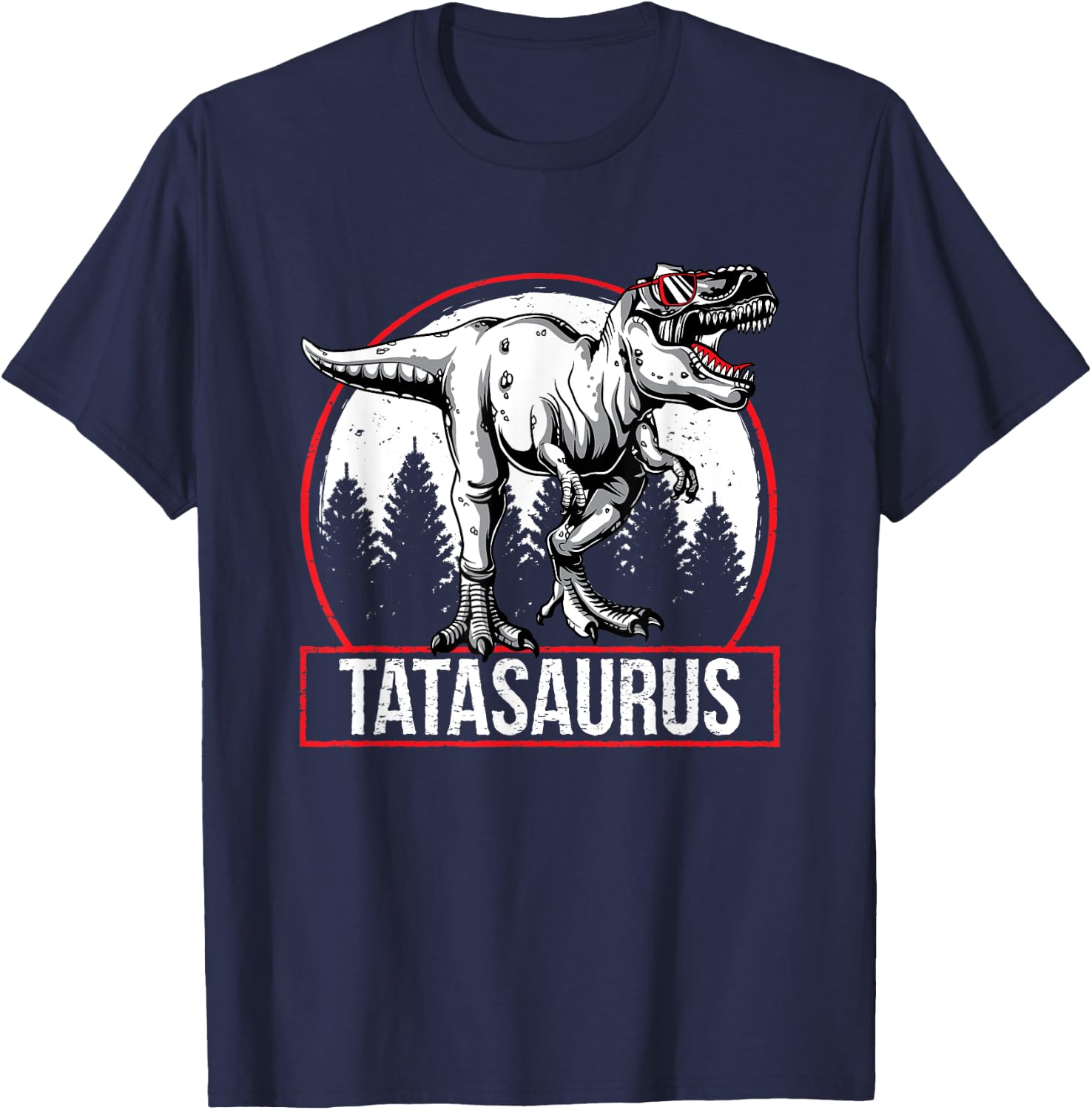 Tatasaurus Dinsoaur Tata Saurus Fathers Day T-Shirt - T-Shirt | Navy