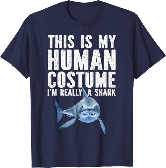 Shark Lover, Funny Shark, Sea Animals, Shark T-Shirt - T-Shirt | Navy