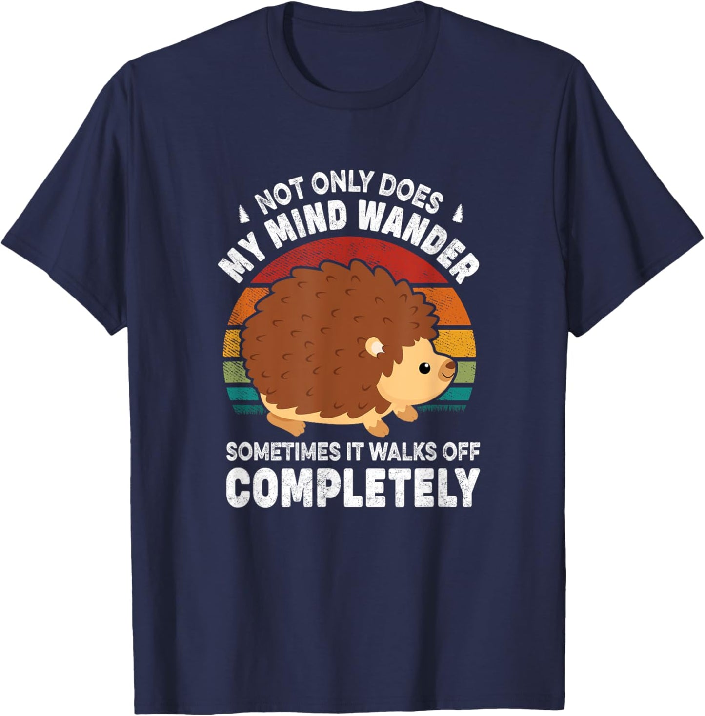 Funny Hedgehog Design Women Hedgehogs Lover T-Shirt - T-Shirt | Navy
