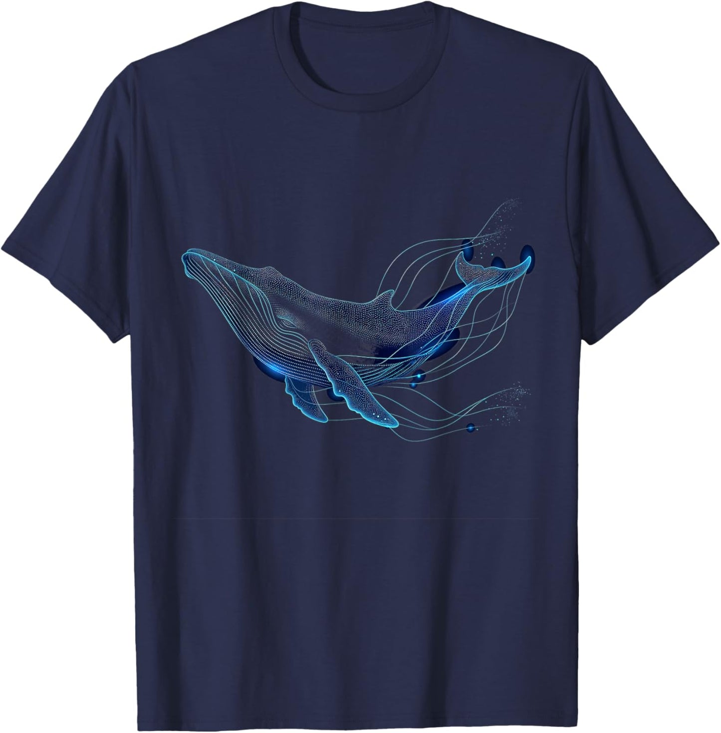 Blue Whale Humpback Whale Lover T-Shirt - T-Shirt | Navy