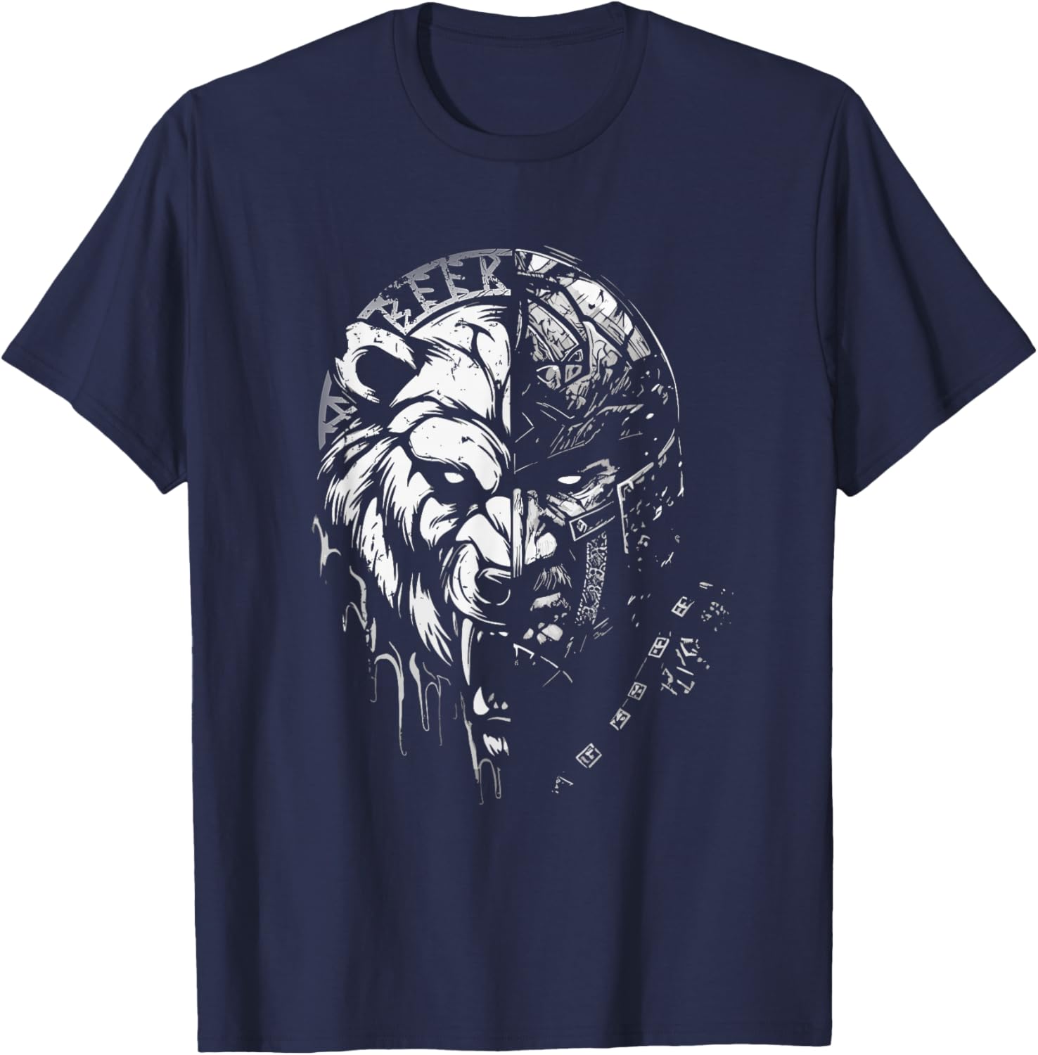 Berserk Warrior Odin Runes Norse Mythology Vikings T-Shirt - T-Shirt | Navy