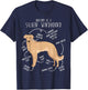 Silken Windhound Anatomy, Funny Cute Pet Lover Fawn Cream T-Shirt - T-Shirt | Navy