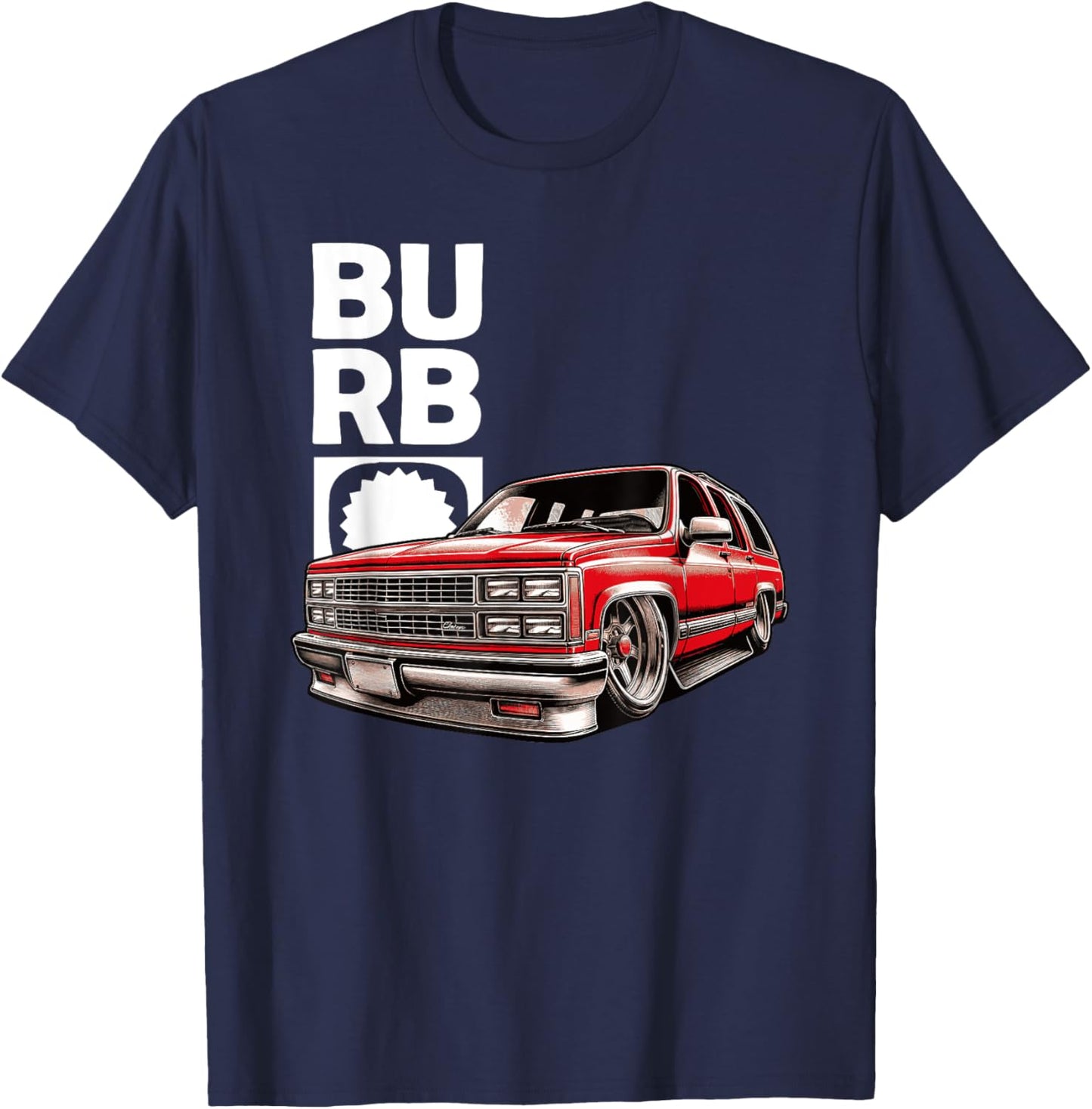 Squarebody Truck Burb Crest Truck Squarebody Suburban T-Shirt - T-Shirt | Navy