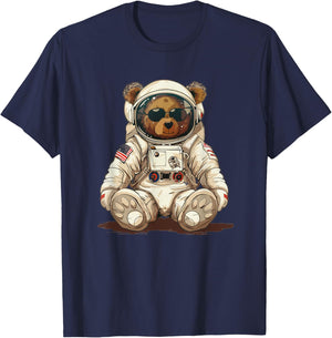 Cool Astronaut Teddy Bear Costume for Boys and Girls T-Shirt - T-Shirt | Navy