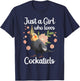 Cool Cockatiel Girls Parrot Bird Lover Parakeet T-Shirt - T-Shirt | Navy