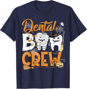Dental Boo Crew Funny Dentist Assistant Halloween Costume T-Shirt - T-Shirt | Navy