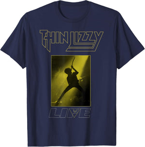 Thin Lizzy – Live Yellow Boxed T-Shirt - T-Shirt | Navy