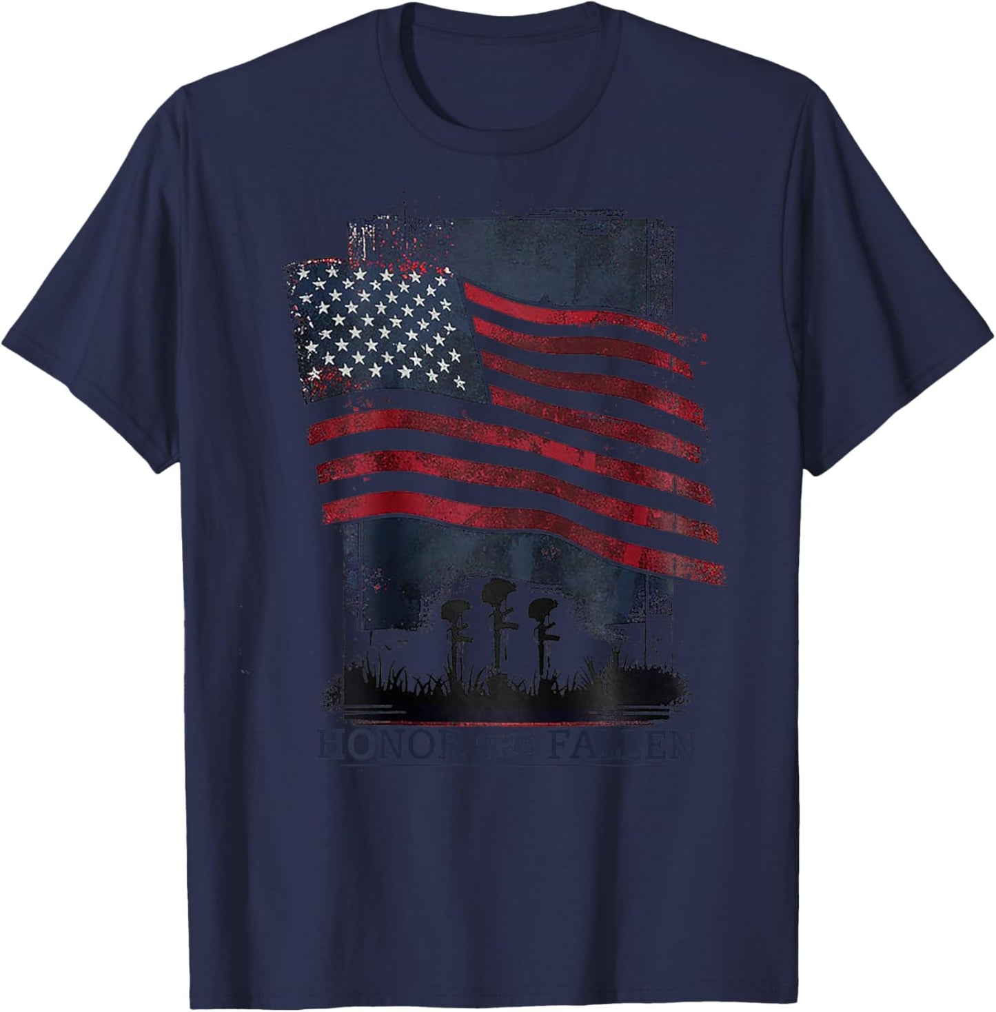 Honor The Fallen (on back) T-Shirt - T-Shirt | Navy