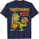 Kids Turkey Saurus Rex Dab Turkey Dinosaur Boys Thanksgiving T-Shirt - T-Shirt | Navy