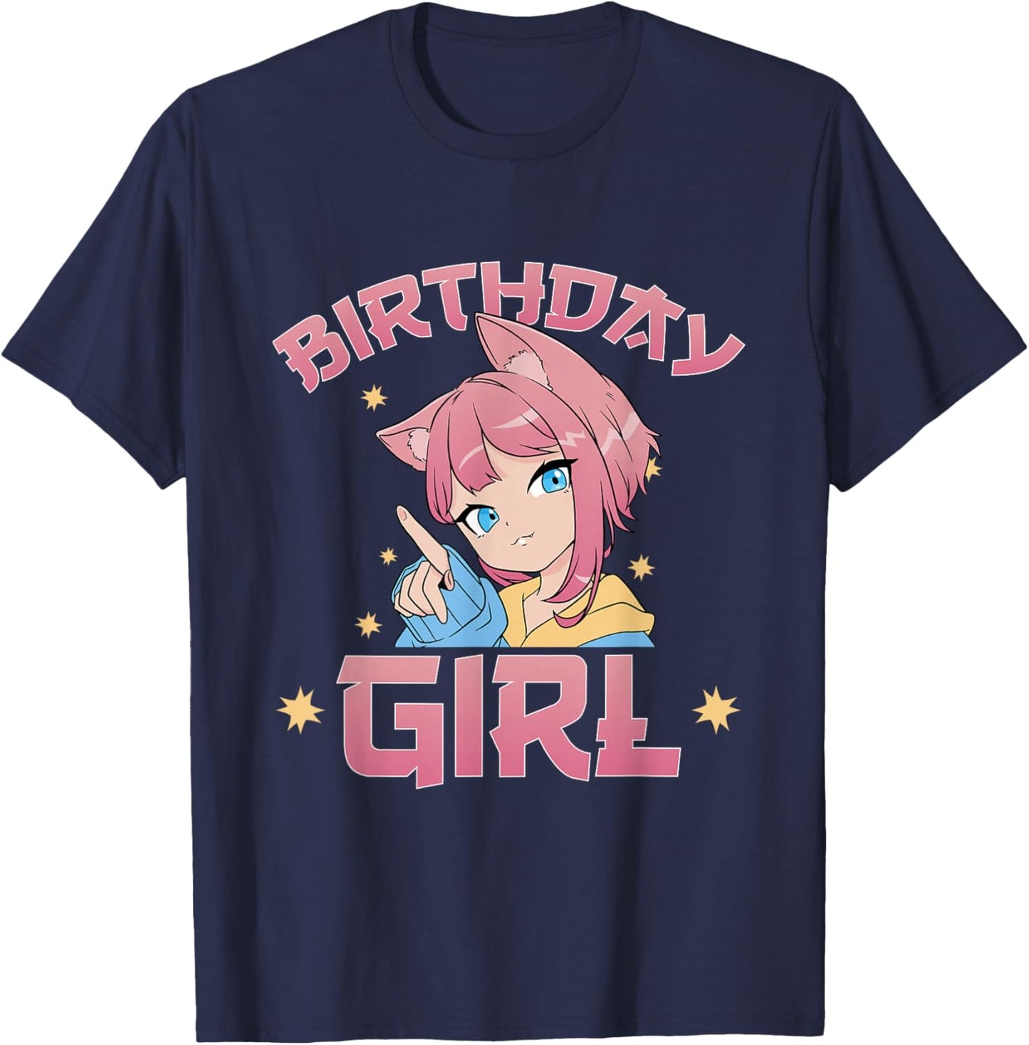 Anime Manga - Birthday Girl T-Shirt - T-Shirt | Navy