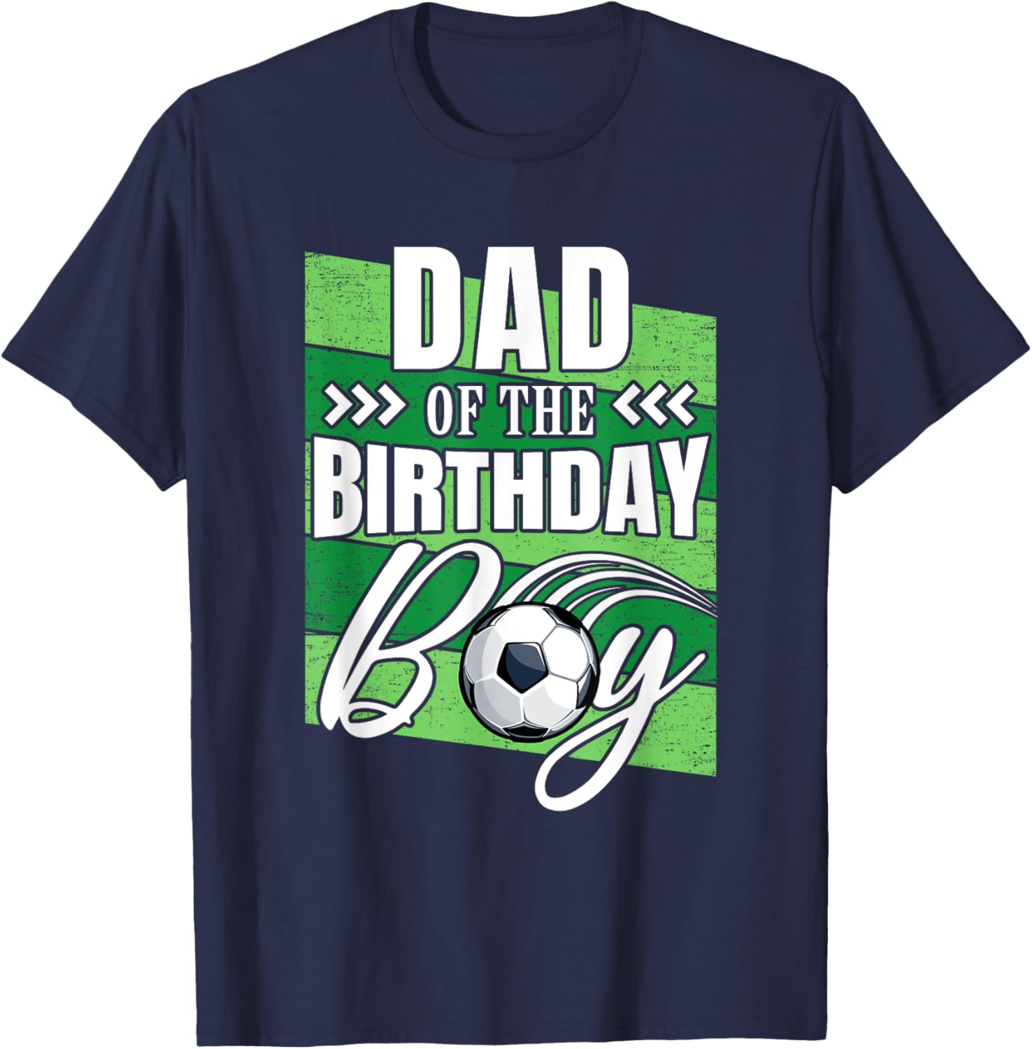 Dad Of The Birthday Boy Soccer Birthday Soccer Player T-Shirt - T-Shirt | Navy