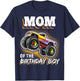 Mom of the Birthday Boy Monster Truck Birthday Novelty Gift T-Shirt - T-Shirt | Navy