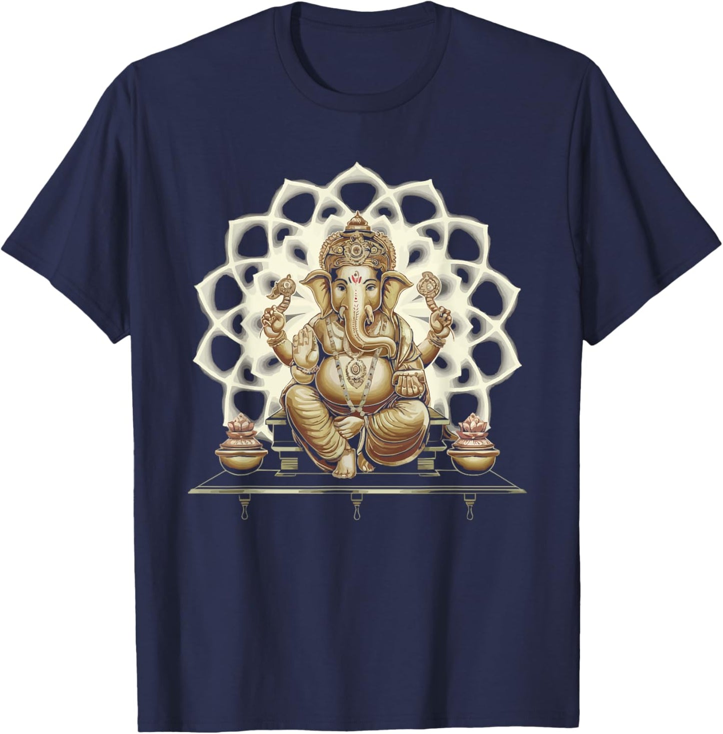 Ganesh Chaturthi Hindu Festival Elephant Lord Ganesha T-Shirt - T-Shirt | Navy