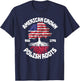 American Grown Polish Roots Polish American Flag T-Shirt - T-Shirt | Navy