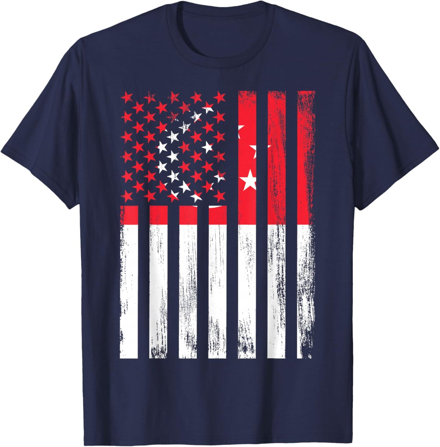 Singapore & USA T-Shirt - T-Shirt | Navy