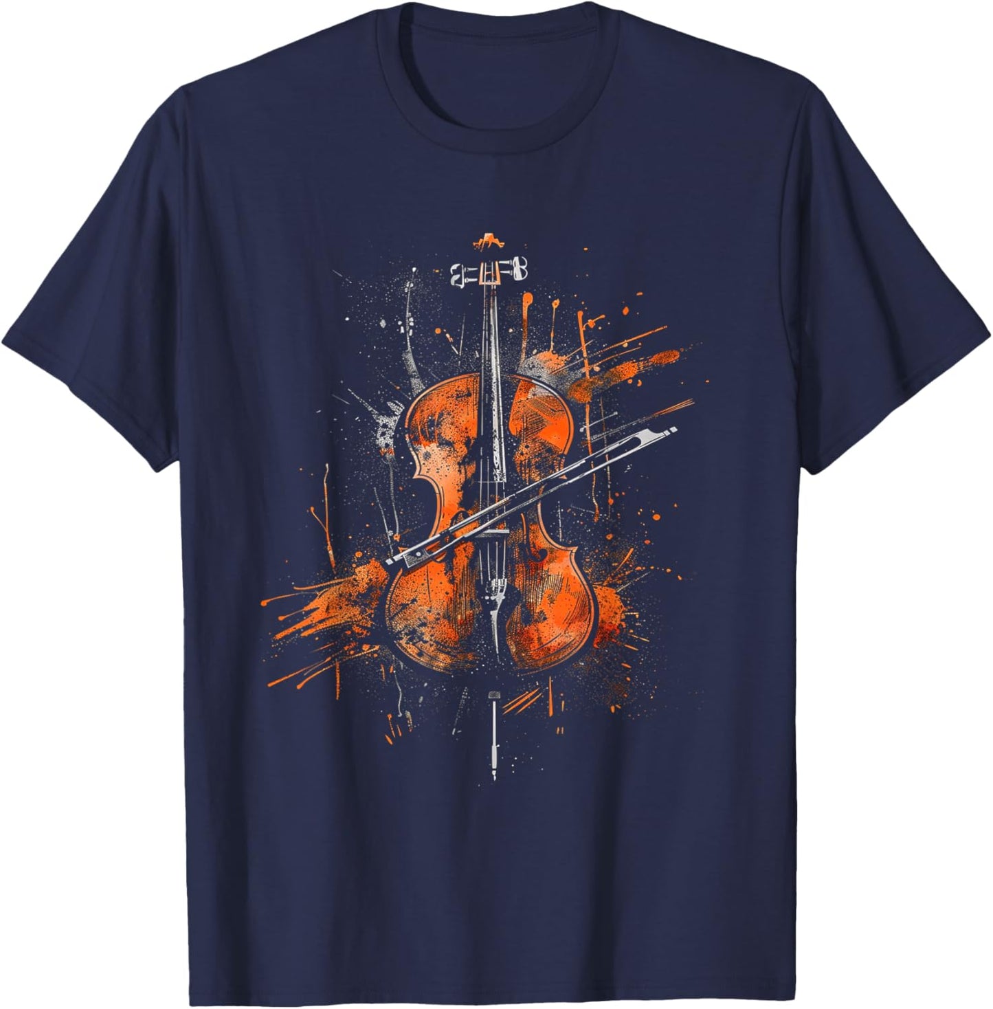 Cello Sketch T-Shirt - T-Shirt | Navy