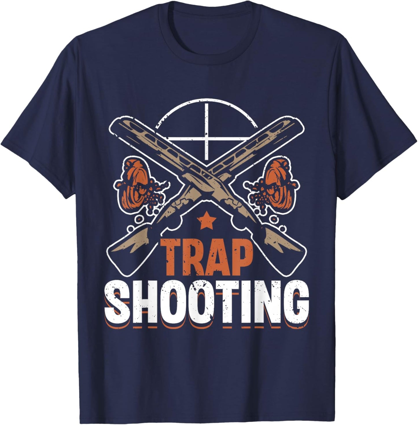 Trap Shooting Skeet Shotgun Pull Clay Pigeon Shooting T-Shirt - T-Shirt | Navy
