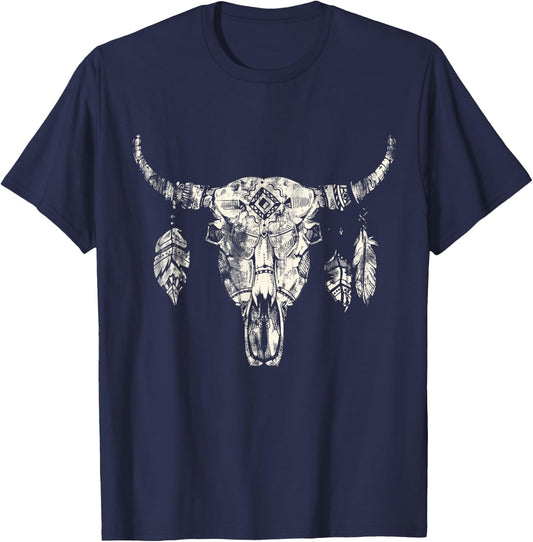 Dream Catcher Skeleton Buffalo T-Shirt - T-Shirt | Navy
