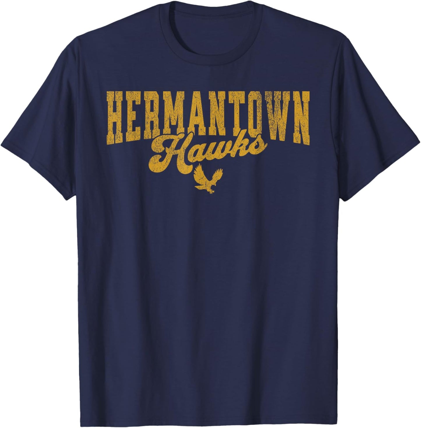 Hermantown Minnesota MN Hermantown Hawks Vintage Look T-Shirt - T-Shirt | Navy