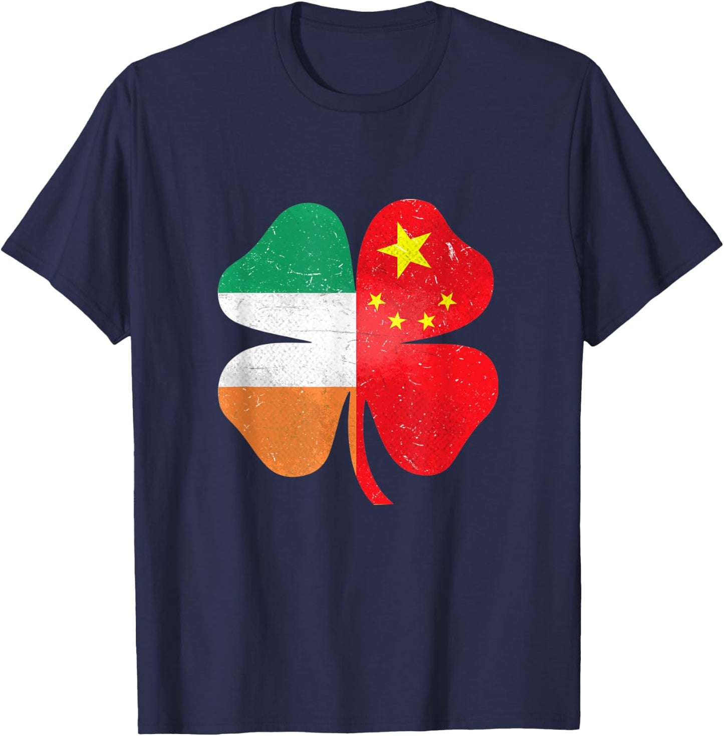 Chinese Irish Shamrock China Ireland St. Patrick's Day T-Shirt - T-Shirt | Navy