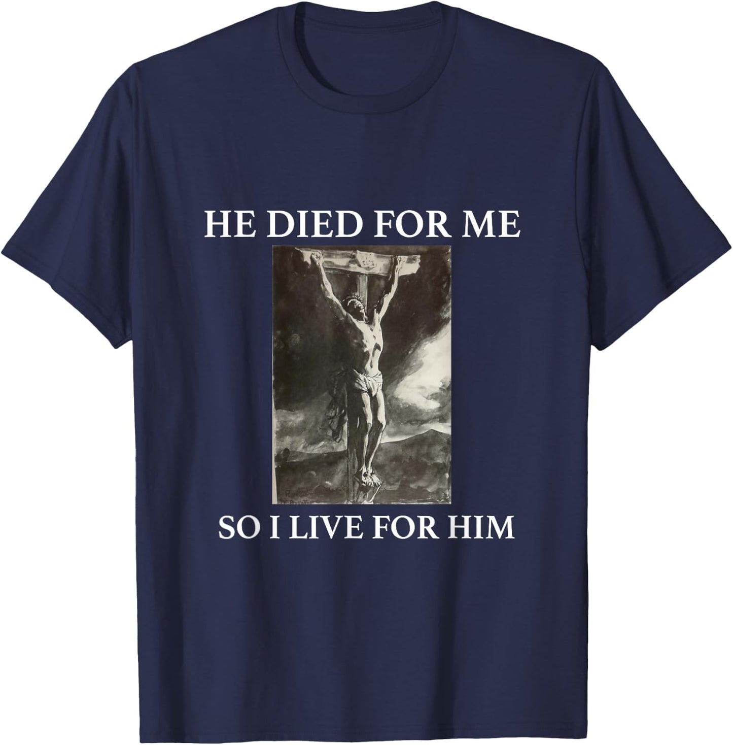 Christian Gospel and Bible Saying for Our Lord Jesus T-Shirt - T-Shirt | Navy