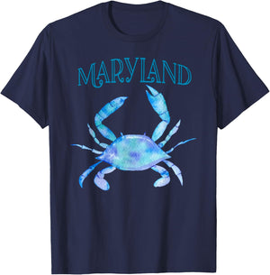 Maryland's Beautiful Chesapeake Bay Blue Crab - Maryland T-Shirt - T-Shirt | Navy
