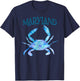 Maryland's Beautiful Chesapeake Bay Blue Crab - Maryland T-Shirt - T-Shirt | Navy