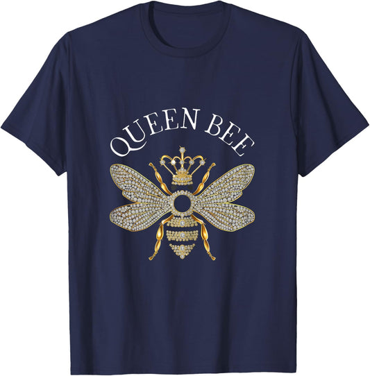 Queen Bee Jewelry Jewels Cute Beekeeping Beekeeper T-Shirt - T-Shirt | Navy