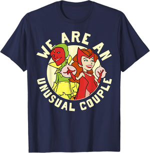 Marvel WandaVision Halloween We Are An Unusual Couple Retro T-Shirt - T-Shirt | Navy