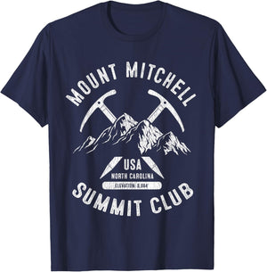 Mount Mitchell Summit Club I Climbed Mt Mitchell T-Shirt - T-Shirt | Navy