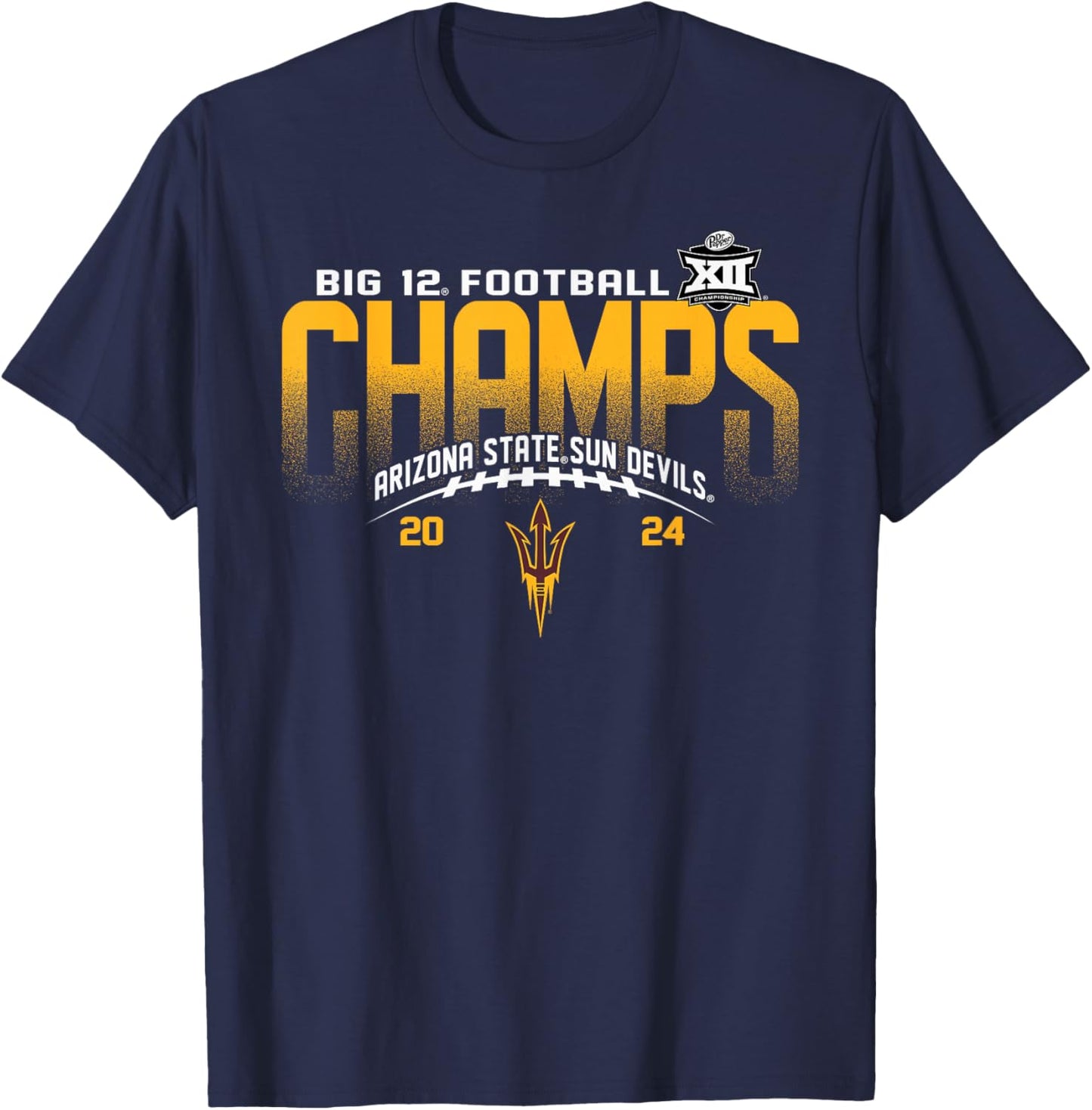 Arizona State Sun Devils Big 12 Champs 2024 Football Icon T-Shirt - T-Shirt | Navy