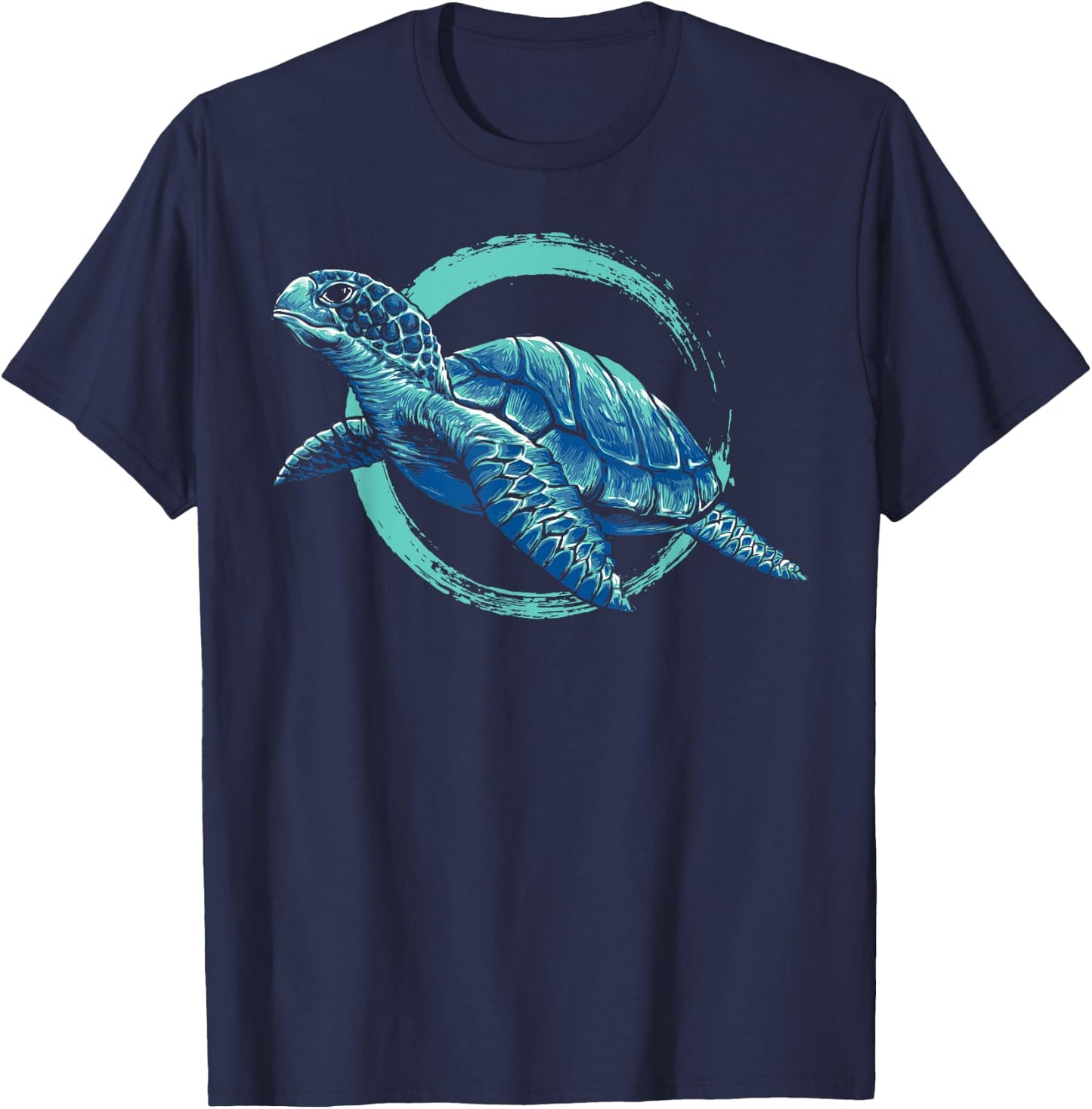 Cute Sea Animal Lover Ocean Pet Owner Gift Aquarium Turtle T-Shirt - T-Shirt | Navy