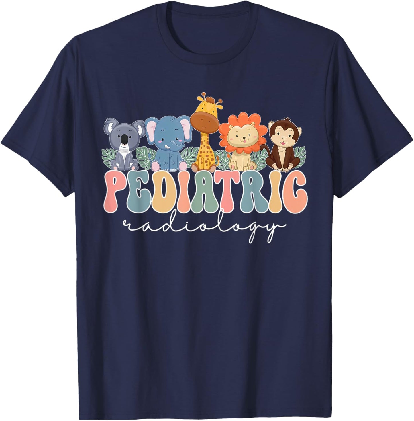 Pediatric Radiology Cute Animals Pediatric Radiologist X-ray T-Shirt - T-Shirt | Navy