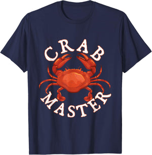 Crab Master - Seafood Crustacean Sea Lover Hunting Crabbing T-Shirt - T-Shirt | Navy