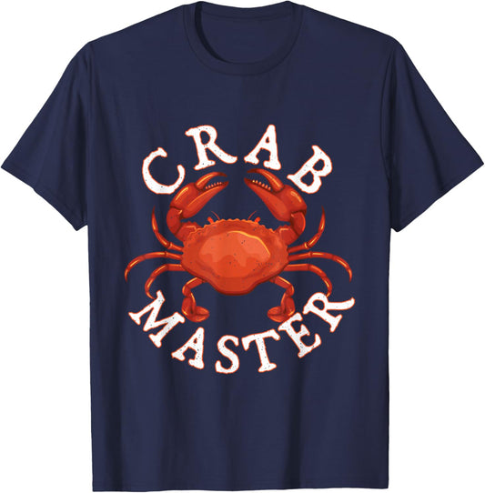 Crab Master - Seafood Crustacean Sea Lover Hunting Crabbing T-Shirt - T-Shirt | Navy