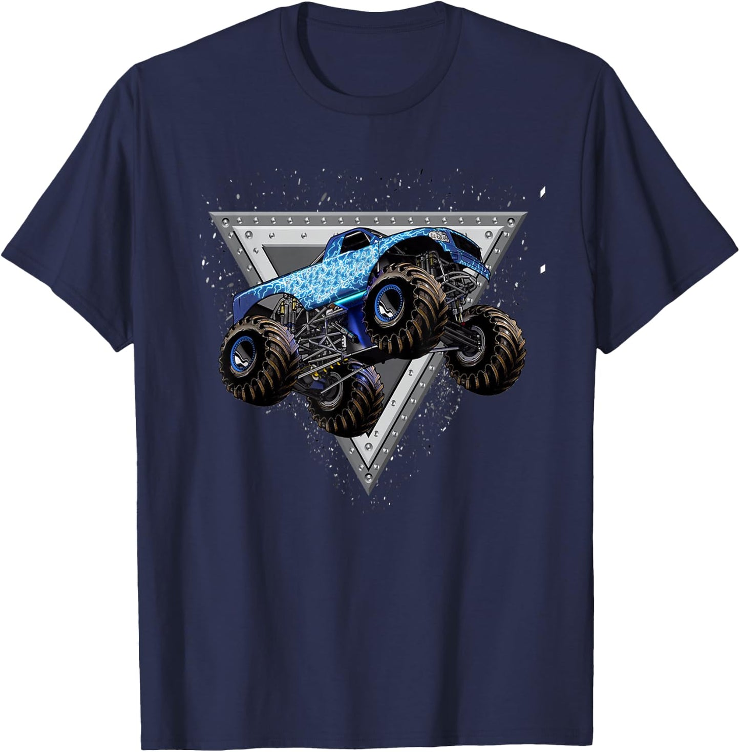 Monster Truck Shirt for Adults and Kids - Blue Truck T-Shirt - T-Shirt | Navy