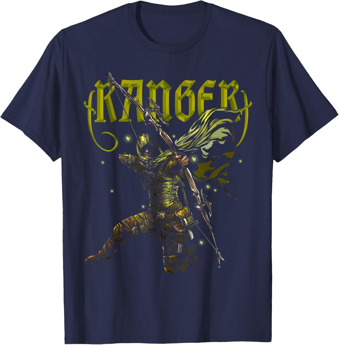 Ranger Archer Hunter Fantasy Tabletop RPG Roleplaying Gamers T-Shirt - T-Shirt | Navy