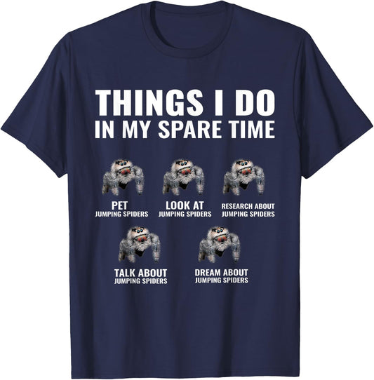Classic Jumping Spiders Collector Exotic Pet Owner Lifestyle T-Shirt - T-Shirt | Navy