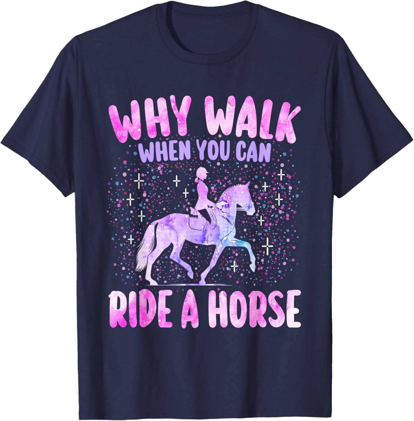 Humour Fille Équitation Cheval Femme Cavalière T-Shirt - T-Shirt | Navy