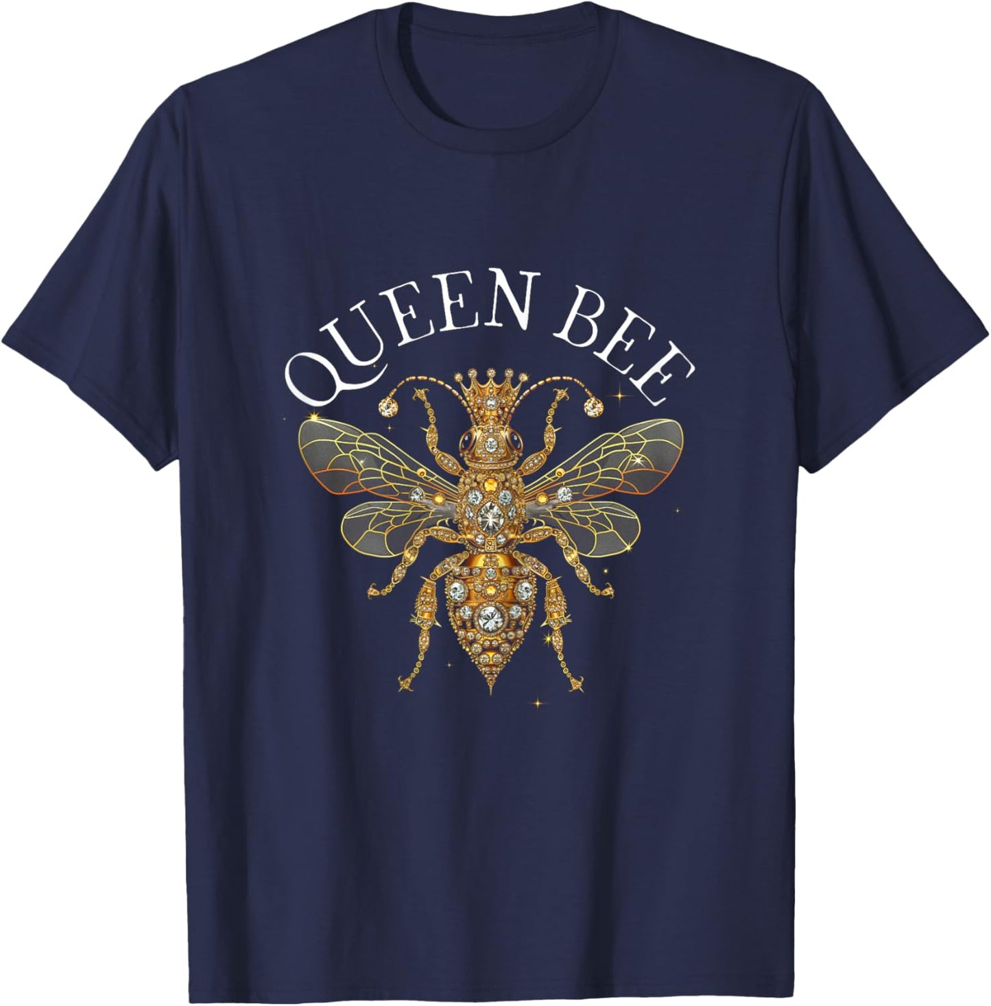 Queen Bee Jewellery Jewels Sweet Beekeeping Beekeeper T-Shirt - T-Shirt | Navy