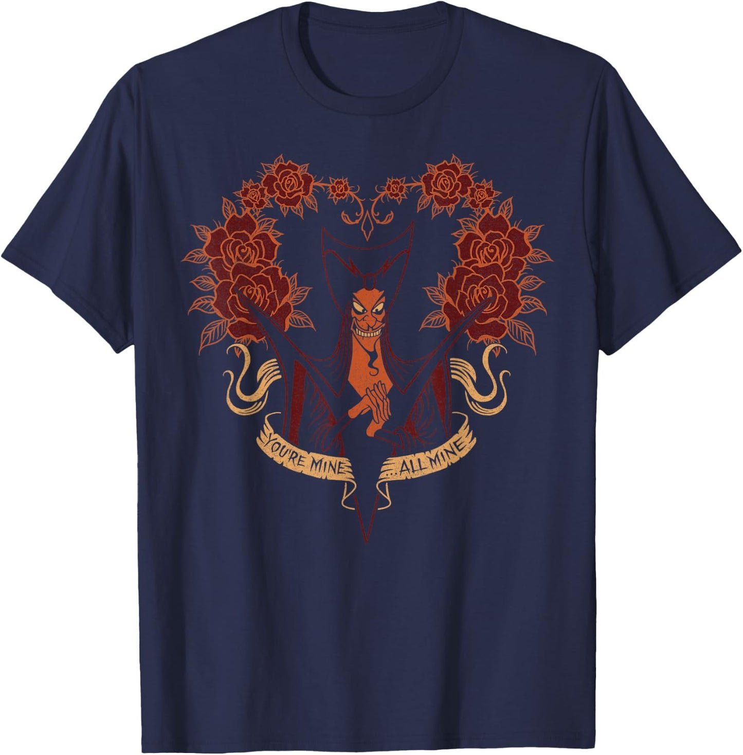 Disney Villains Valentine's Day Jafar You're Mine All Mine T-Shirt - T-Shirt | Navy