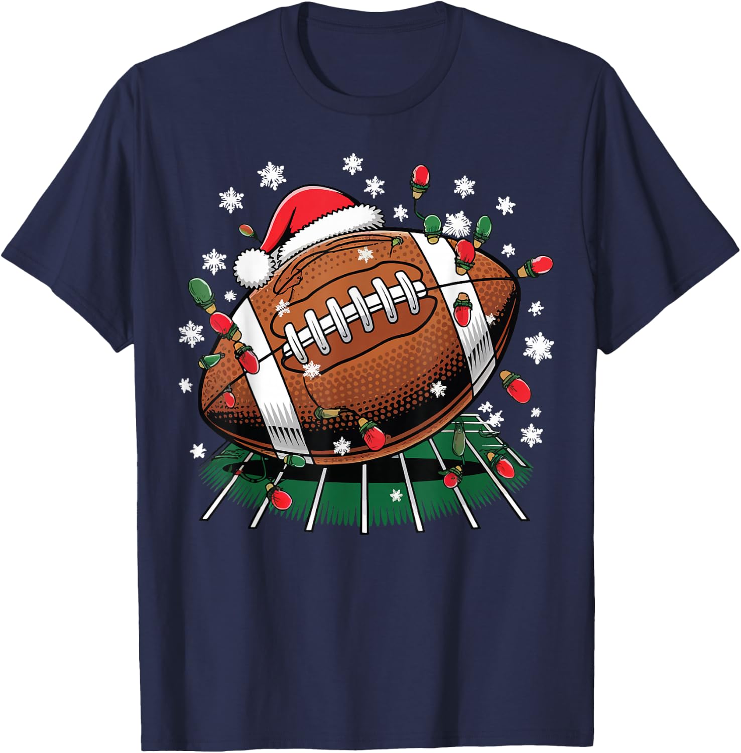 Football Christmas T-Shirt - T-Shirt | Navy