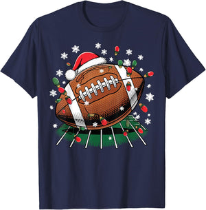 Football Christmas T-Shirt - T-Shirt | Navy