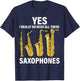 Saxophone Player Music Instrument Jazz Musician Saxophonist T-Shirt - T-Shirt | Navy