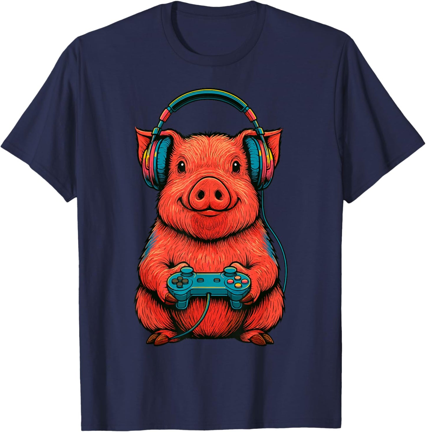 Gamer Pig Gaming T-Shirt - T-Shirt | Navy