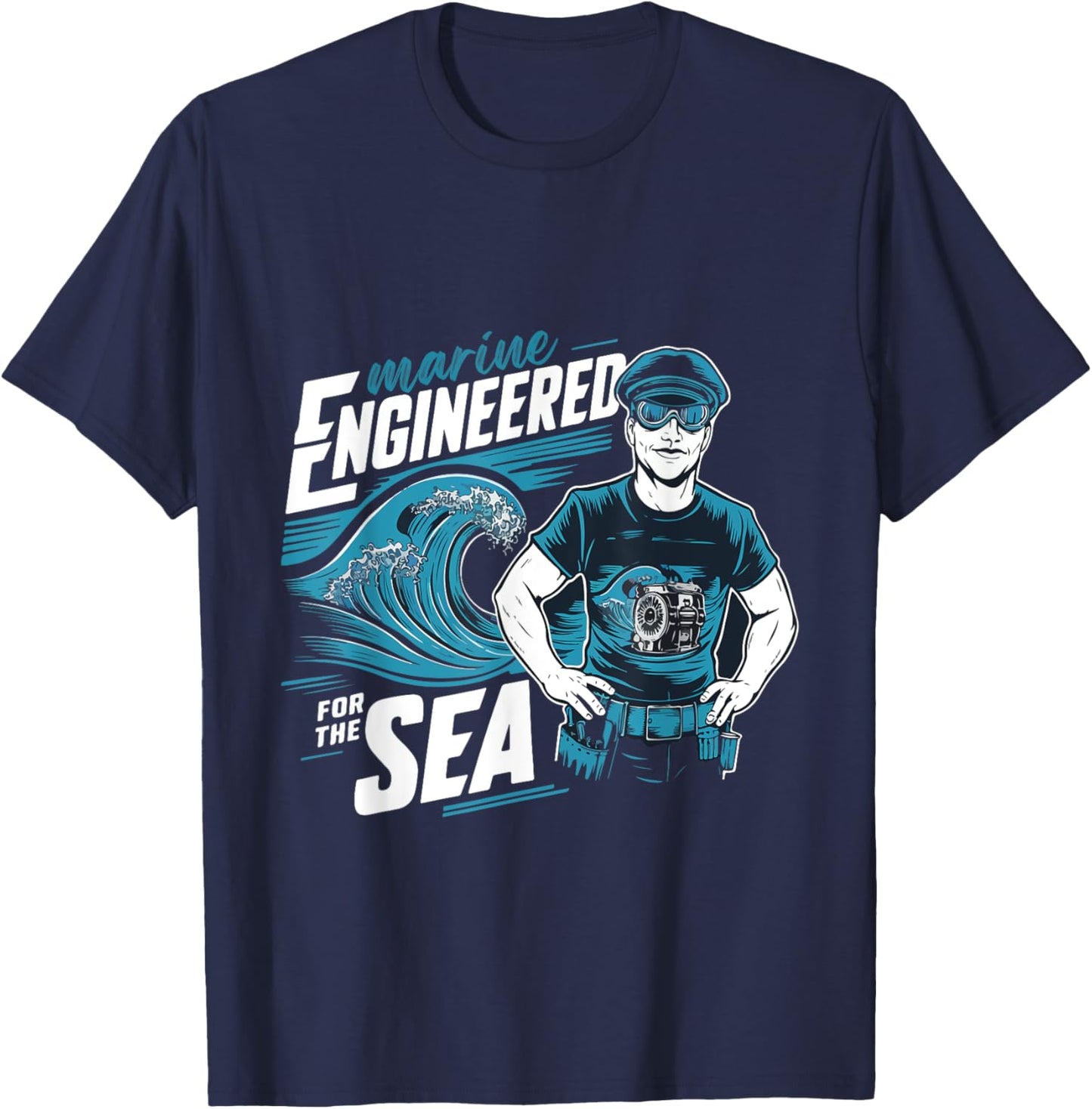 Sea Engineer Mechanical Engineering T-Shirt - T-Shirt | Navy