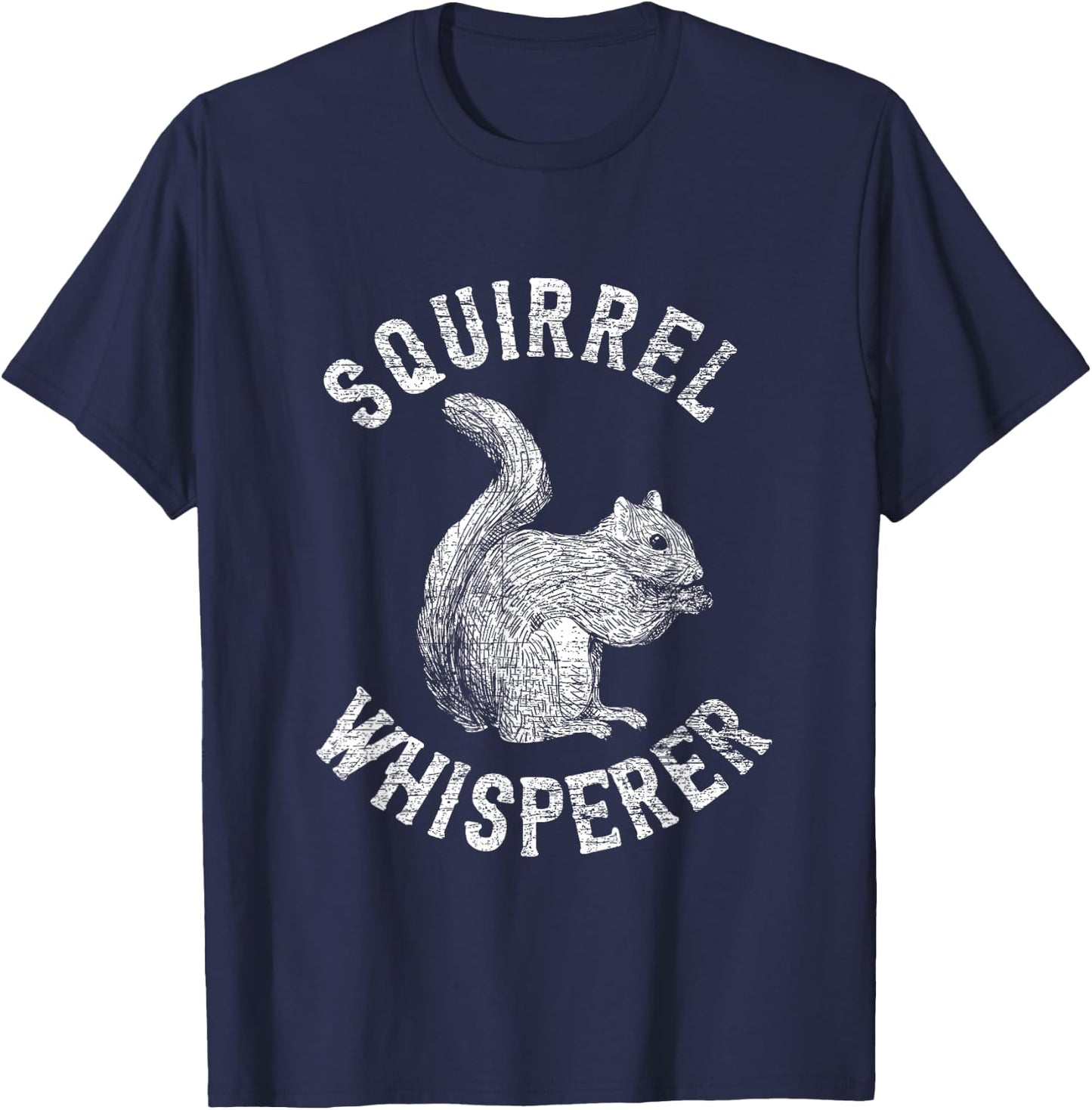 Vintage Squirrel Lover Gifts Squirrel Whisperer T-Shirt - T-Shirt | Navy