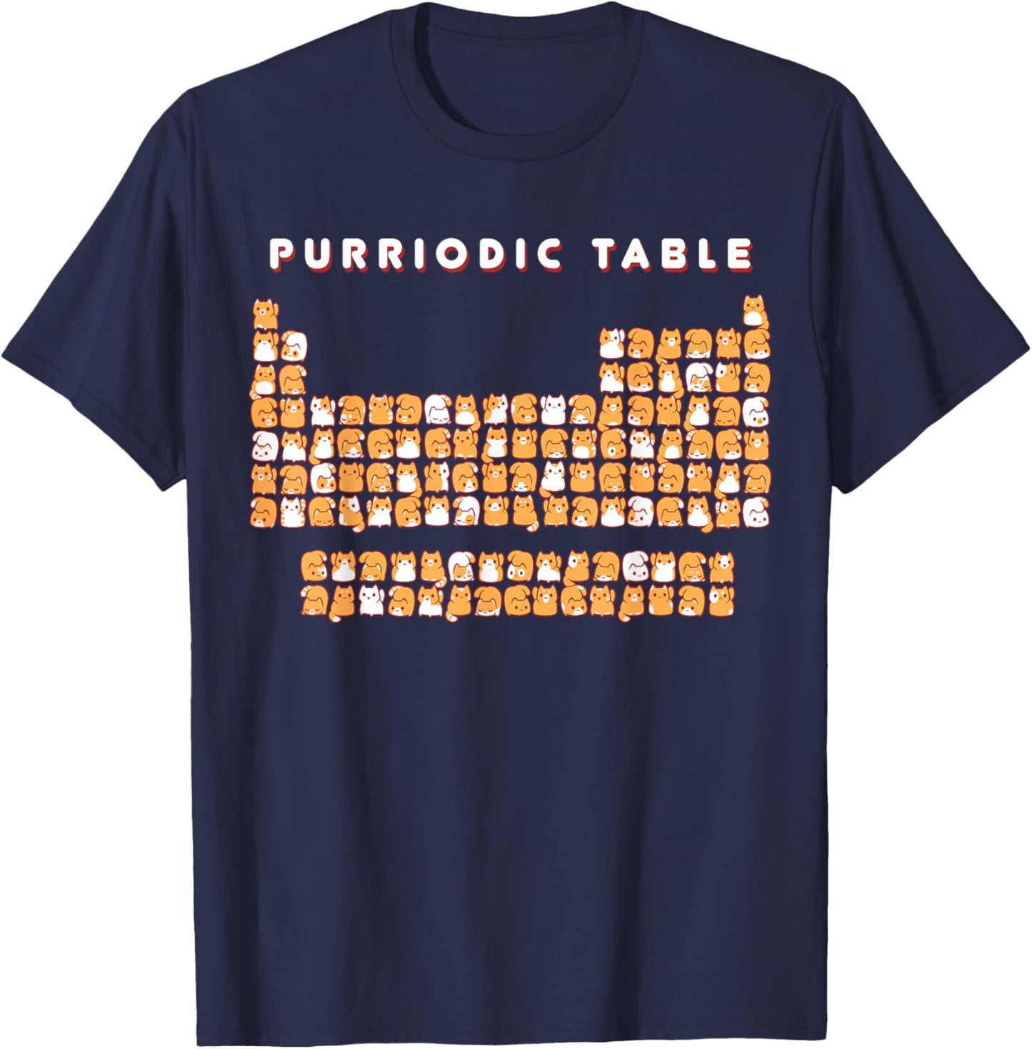 purriodic table cat funny Women Girls Kids T-Shirt - T-Shirt | Navy