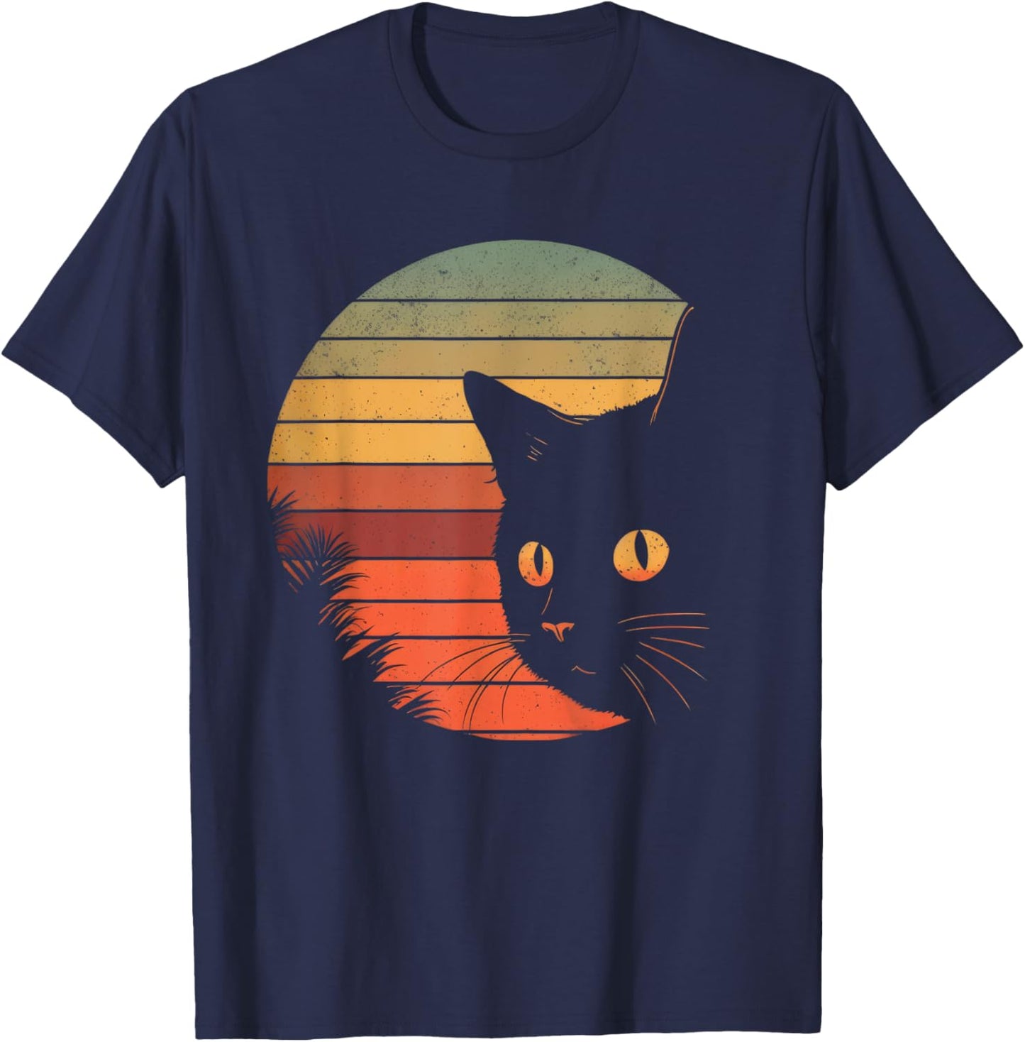Vincent Van Gogh Starry Night Cat Lover T-Shirt - T-Shirt | Navy