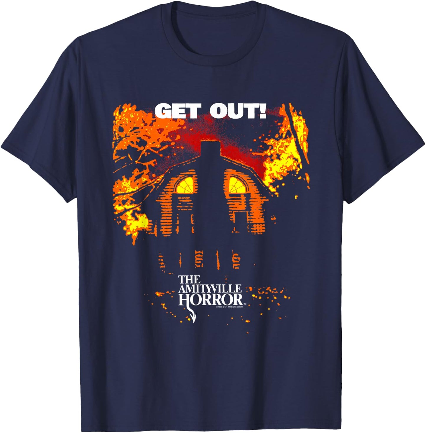 Amityville Horror Get Out T-Shirt - T-Shirt | Navy